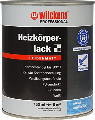 Wilckens Professional Heizkörperlack seidenmatt, 750 ml, Weiß von Wilckens