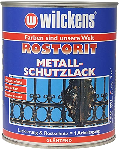 Wilckens Rostorit Metall-Schutzlack, glänzend, 750 ml, Schwarz von Wilckens