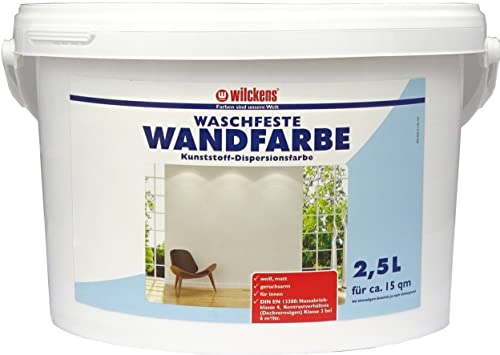 Wilckens Wandfarbe waschfest matt, 2,5 l, Weiß von Wilckens