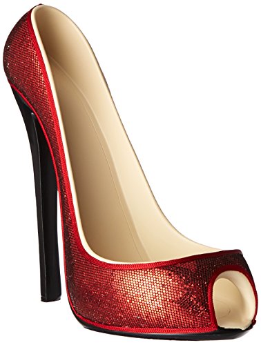 Wild Eye Designs High Heel Flaschenhalter, rote Pailletten von Wild Eye Designs