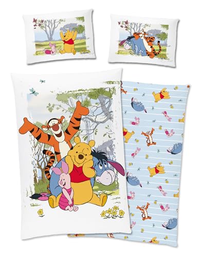 Disney Winnie The Pooh Bettwäsche 40x60 + 100x135cm 100% Baumwolle mit Reißverschluss von Wild South Shop