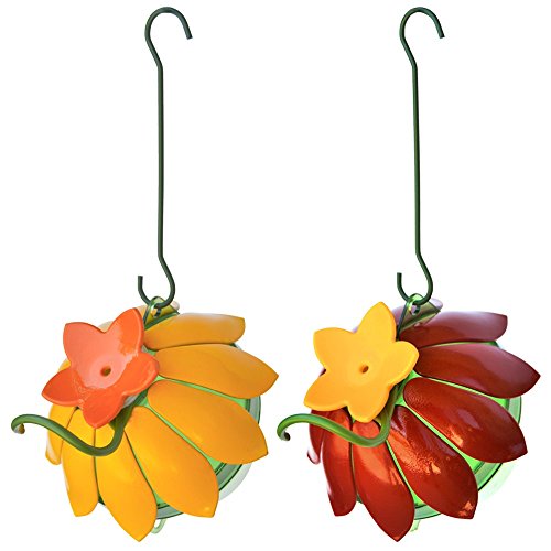 Wild Wings WWSFHF5 So Real Kolibri-Futterstation für einzelne Blumen, Rot/Gelb, 2 Stück Wild Wings WWSFHF5 So Real Kolibri-Futterstation für einzelne Blumen, Rot/Gelb, 2 Stück von Wild Wings