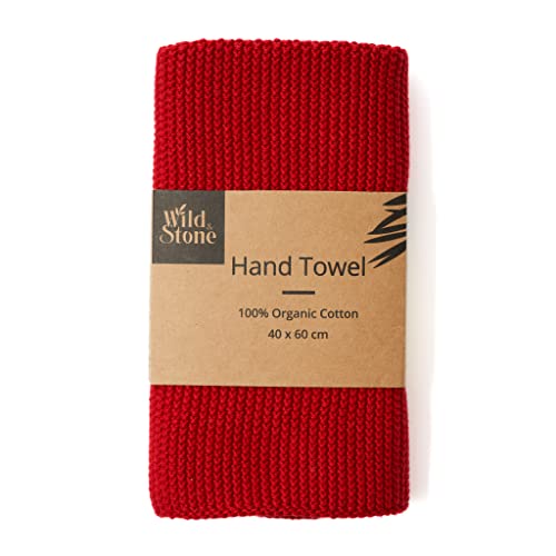 Wild & Stone | Handtuch aus Bio-Baumwolle, Küchentuch | Perfekt für rund ums Haus | Öko-Handtücher (Beere) von Wild & Stone