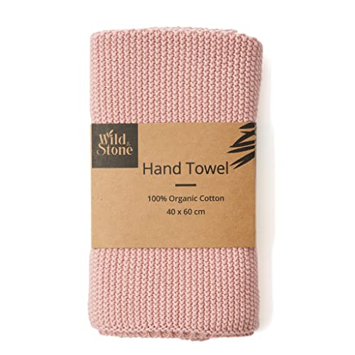 Wild & Stone | Handtuch aus Bio-Baumwolle, Küchentuch | Perfekt für rund ums Haus | Öko-Handtücher (Rose) von Wild & Stone