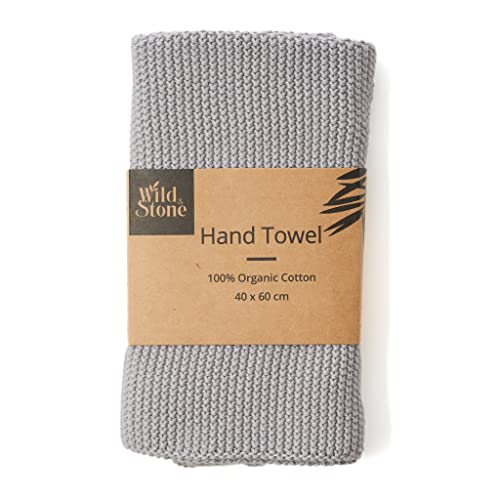Wild & Stone | Handtuch aus Bio-Baumwolle, Küchentuch | Perfekt für rund ums Haus | Öko-Handtücher (Taubengrau) von Wild & Stone
