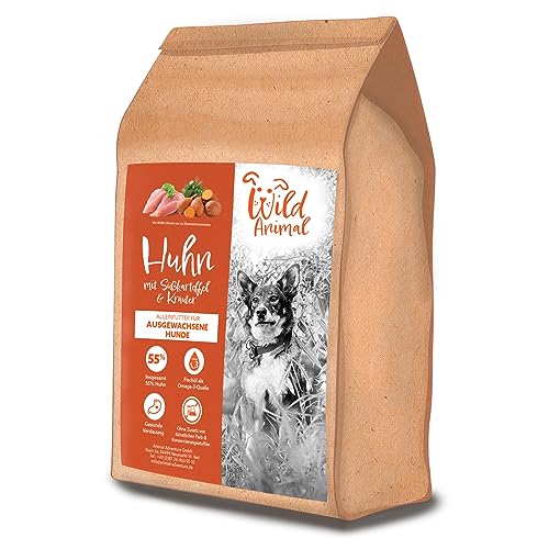 Wild Animal - Premium Hundefutter - Huhn mit Süßkartoffel & Kräuter, Trockenfutter, getreidefrei, 1er Pack (1 x 2kg) von WildAnimal