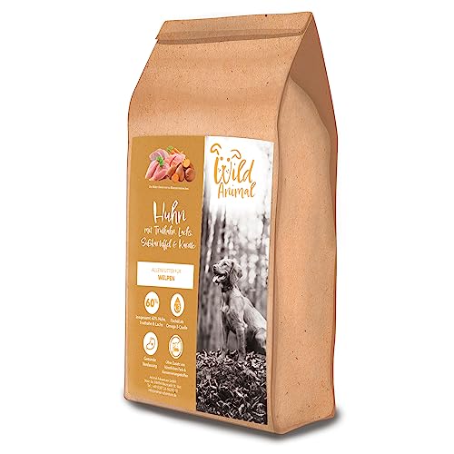 Wild Animal Whelp - Premium Hundefutter - Huhn mit Truthahn, Lachs, Süßkartoffel & Karotte, Trockenfutter, getreidefrei,1er Pack (1 x 12kg) von WildAnimal