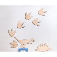 Dino Fußabdruck, 8Er Set, Kinderzimmer Wanddekoration, Trex Wandkunst, Dekor, Dinosaurier Fußspuren von WildCornerForKids