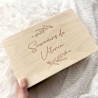 Personalisierte Aufbewahrungsbox, Erinnerungsbox Mit Namen, Neugeborenen Erinnerungsbox, Neues Babygeschenk, Individuelles Babypartygeschenk von WildCornerForKids