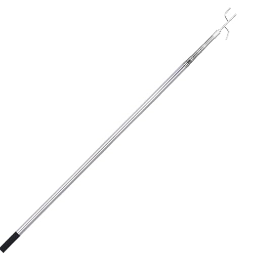 Extendable Truck Cargo Grabber – 59 Inch Rust-Resistant Reach Tool with Double Hook, Telescopic Retrieval Stick for Pickup Beds, Boats | Long Handle Pole for Loading Dock, Garage, Utility Use von WildHarmony