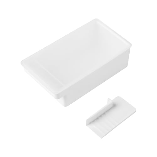 Square Butter Box with Lid – Multipurpose Storage Container with Built-In Slicer, Compact Holder for Baking, Cooking, Cake Spreads, Easy Clean Cutter Tray for Travel, Kitchen Shelf, Fridge, Picnic von WildHarmony