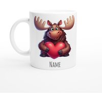 Keramiktasse "Elch Mit Herz' Keramiktasse "Elch Mit Herz' von WildKreativWunderbar