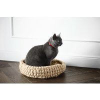 Filz Geflochtenes Katzen Hundebett/Gefilztes Wolle Haustierbett Haustierhöhle - Geschenk Für Haustier von WildLlama