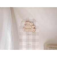 Personalisierte Wachstums-Chart - Familie Familien Größen-Lineal Personalisierte Minimalistisch Tapete Personalisierte Wachstums-Chart - Familie Familien Größen-Lineal Personalisierte Minimalistisch Tapete von WildPineLaser