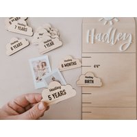 Wachstums-Chart Altersmarker - Meilenstein-Markierungen Aus Holz Messlatte Für Babys Kinderzimmer Andenken Dekor Geschenkidee Hölzerne Größe von WildPineLaser