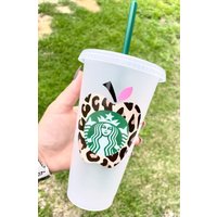 Lehrer Starbucks Tasse | Gepard Kaffee Wiederverwendbar Venti Personalisierte Geschenk Kaffeetasse von WildSoulsCompanyy