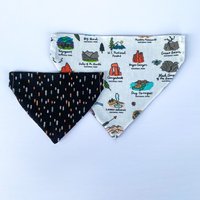 Camping Hunde Bandana | Über Dem Kragen Oder Krawatten Auf Nationalparks, Abenteuer, Wild Dog Personalisiertes Bandana, Wendbar von WildWagsCo