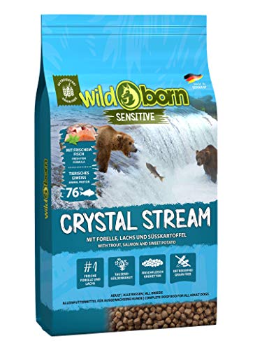Wildborn Crystal Stream 2kg Hundefutter getreidefrei mit Lachs & Forelle - getreidefreies Hundefutter für alle Erwachsenen Hunde ab 6. Monaten | sensitives Futter ohne Zusatzstoffe Made in Germany Wildborn Crystal Stream 2kg Hundefutter getreidefrei mit Lachs & Forelle - getreidefreies Hundefutter für alle Erwachsenen Hunde ab 6. Monaten | sensitives Futter ohne Zusatzstoffe Made in Germany von Wildborn