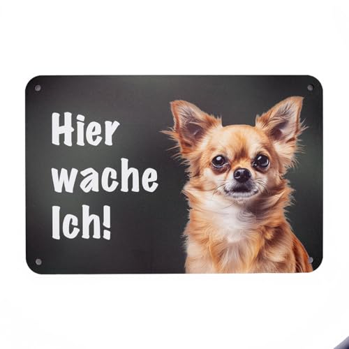 Chihuahua - Hier wache ich! Gartenzaun Schild, Warnung vor dem Hunde, Hundeschild zum Befestigen am Zaun. Chihuahua - Hier wache ich! Gartenzaun Schild, Warnung vor dem Hunde, Hundeschild zum Befestigen am Zaun. von Wilde Hilde Original