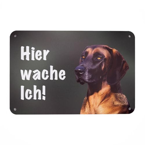 Hannoverscher Schweißhund - Hier wache ich! Gartenzaun Schild, Warnung vor dem Hunde, Hundeschild zum Befestigen am Zaun. Hannoverscher Schweißhund - Hier wache ich! Gartenzaun Schild, Warnung vor dem Hunde, Hundeschild zum Befestigen am Zaun. von Wilde Hilde Original