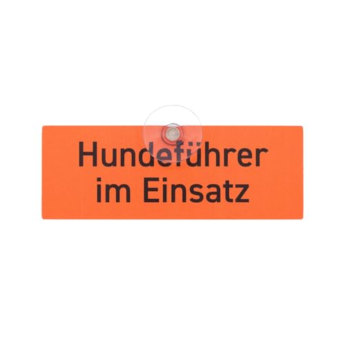Hundeführer im Einsatz -Jagdschild mit Saugnapf - Autoschild für die Scheibe, Wilde Hilde Original von Wilde Hilde Original