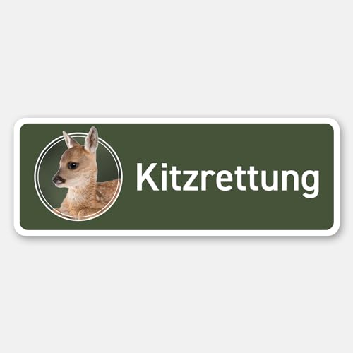 Kitzrettung Magnetschild für KFZ - Rehkitzretter Magnetschild zur Befestigung am Auto von Wilde Hilde Original
