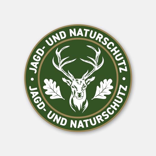 Jagdaufkleber "Jagd- und Naturschutz" Hirsch Logo - Premiumqualität von Wilde Hilde Original