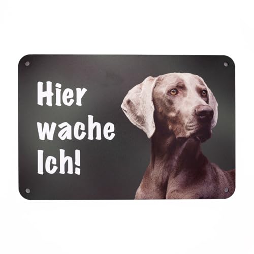 Weimaraner - Hier wache ich! Gartenzaun Schild, Warnung vor dem Hunde, Hundeschild zum Befestigen am Zaun. Weimaraner - Hier wache ich! Gartenzaun Schild, Warnung vor dem Hunde, Hundeschild zum Befestigen am Zaun. von Wilde Hilde Original