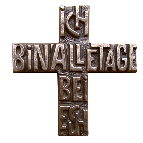 Wilde Bronzekreuz Bronze Kreuz Ich bin alle Tage bei euch 12 cm * 11 cm von Wilde