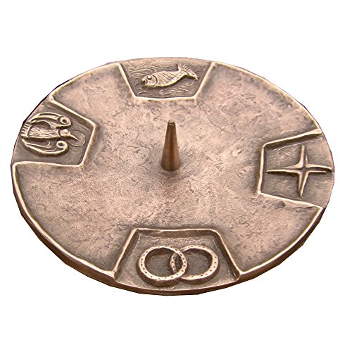 Taufkerzenleuchter Kerzenleuchter Leuchter 4 Symbole 15 cm Bronze Edelpatina braun Taufkerzenleuchter Kerzenleuchter Leuchter 4 Symbole 15 cm Bronze Edelpatina braun von Wilde