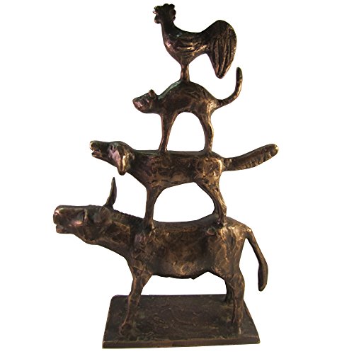 Wilde Bronze Skulptur Statue Figur Bremer Stadtmusikanten 27 cm Wilde Bronze Skulptur Statue Figur Bremer Stadtmusikanten 27 cm von Wilde