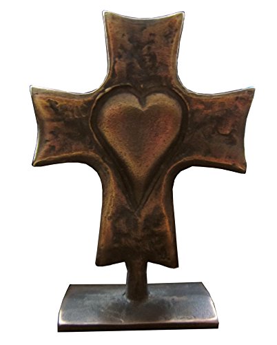 Wilde Stehkreuz Herz Bronze Kreuz 9,5 cm Kommunion Wilde Stehkreuz Herz Bronze Kreuz 9,5 cm Kommunion von Wilde