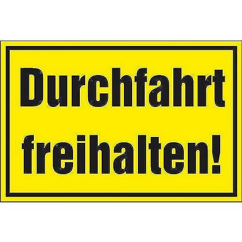 20cm Hochwertige Schild Aufkleber-Folie Sticker Decal Durchfahrt freihalten parken verboten nicht erlaubt Gefahr Gelb S668 von WildeBabsKLBT