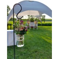 Schäferhaken, Hirtenstab, Gartenstecker, Laternenstab, Gartenstab, Metallstange, Garten, Freie Trauung, Schäferstab, Laternenhalter von WildeMetalldesign