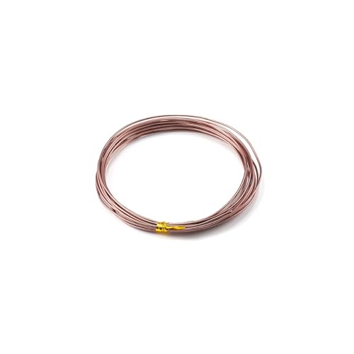 10 Meter runde Aluminiumdraht 0,6 mm bis 3,0 mm 19 Farben Vielseitig bemalte Aluminium-Metalldraht for DIY(Brown,0.8mm 10 meters) von Wildeep