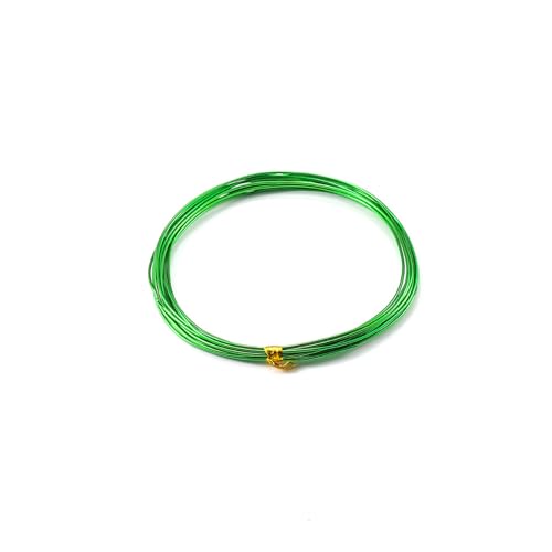 10 Meter runde Aluminiumdraht 0,6 mm bis 3,0 mm 19 Farben Vielseitig bemalte Aluminium-Metalldraht for DIY(Green,1.0mm 10 meters) von Wildeep