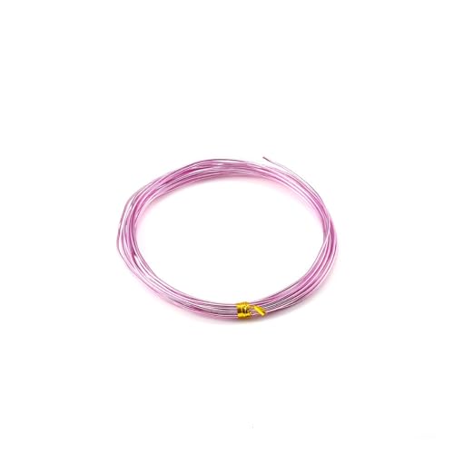 10 Meter runde Aluminiumdraht 0,6 mm bis 3,0 mm 19 Farben Vielseitig bemalte Aluminium-Metalldraht for DIY(Light Purple,0.8mm 10 meters) von Wildeep