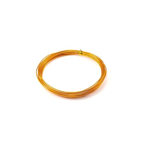 10 Meter runde Aluminiumdraht 0,6 mm bis 3,0 mm 19 Farben Vielseitig bemalte Aluminium-Metalldraht for DIY(Orange,0.8mm 10 meters) von Wildeep