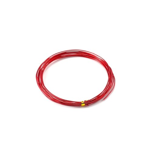 10 Meter runde Aluminiumdraht 0,6 mm bis 3,0 mm 19 Farben Vielseitig bemalte Aluminium-Metalldraht for DIY(Red,0.8mm 10 meters) von Wildeep