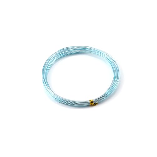 10 Meter runde Aluminiumdraht 0,6 mm bis 3,0 mm 19 Farben Vielseitig bemalte Aluminium-Metalldraht for DIY(Sky blue,1.0mm 10 meters) von Wildeep