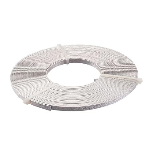 10 m/roll flaches Aluminiumdraht Silber zum Herstellen DIY 5x1mm von Wildeep