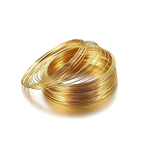 100 Schleifen/Los 0,6 mm Silber Gold Bronze Speicher Perlenstahldraht for DIY(GD) von Wildeep