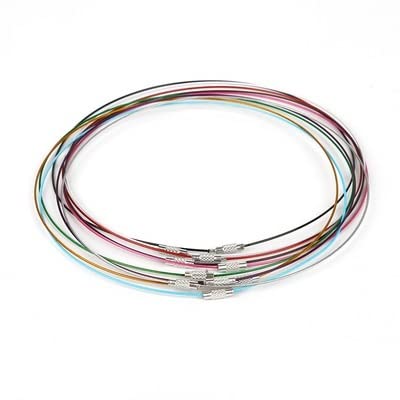 10pcs 1mm 46 cm gemischter Speicher Edelstahldrahtschraube Kabel for Verschluss for DIY(Mix) von Wildeep