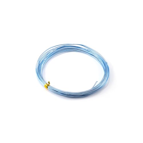 2 Meter runde Aluminiumdraht 0,6 mm bis 3,0 mm 19 Farben Vielseitig bemalte Aluminium-Metalldraht for DIY(Light blue,3.0mm 2 meters) von Wildeep