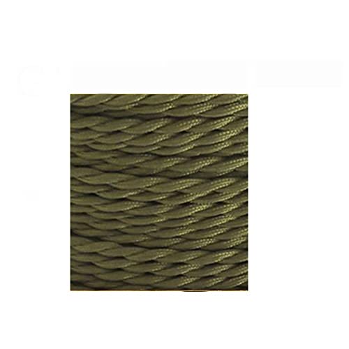 2-adriger 3-adriger Vintage-Stoff, verdrillter elektrischer Draht, gewebtes Textilkabel, geflochtene Pendelleuchte, hängende Lampenschnur, DIY-Draht(Green,10m 3 Core) von Wildeep