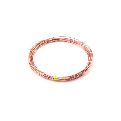 5-10 Meter runde Aluminiumdraht 0,6 mm bis 3,0 mm 19 Farben Vielseitig bemalte Aluminiummetalldraht for DIY(Rose dold,1.2mm 10 meters) von Wildeep