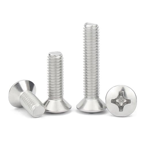 50 Stück M2 M2.5 Länge 4–12 mm GB820 DIN966 A2–70 304 Edelstahl Kreuz Phillips Linsensenkkopf Halbovalschraube(8mm,(50pcs) M2.5) von Wildeep