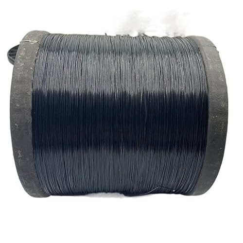 5Color 0,38-1 mm Kunststoff beschichtetes Edelstahl 304 Drahtseilkabel Flexible Fischereidrahtzubehörkabel(Black,100Meters 0.38MM) von Wildeep