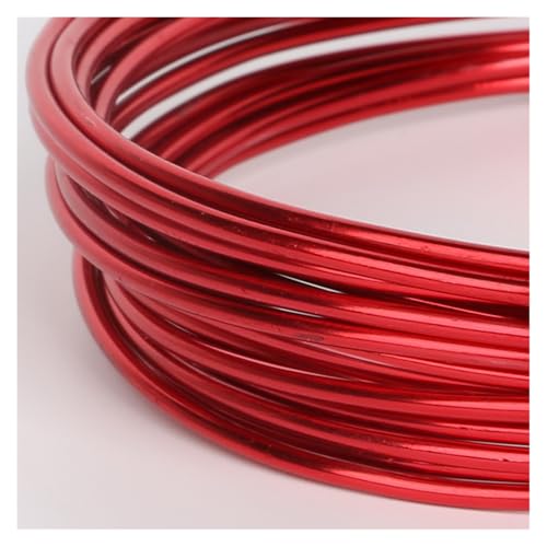 5m/roll 2mm 12 Farben Aluminiumdrähte basteln for DIY(Red) von Wildeep