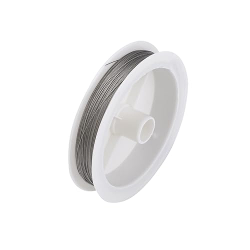 70 m/Rolle 0,35 mm Drahtnylon-beschichteter Stahl DIY Hellgrau von Wildeep